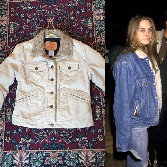 tan jean jacket with fur